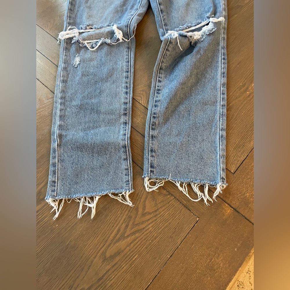 PacSun Eco Medium Blue Ripped Mom Jeans - Size 26 - Picture 4 of 7